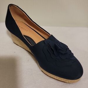 Taryn Rose Ynez Scuba Espadrille Midnight Blue Size 5